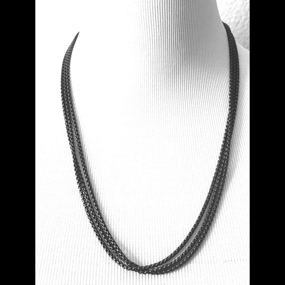 David Yurman Darkened Box Cable Chain Necklace.